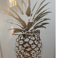 Tableau ananas doré 