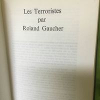 Les terroristes par Roland Gaucherz