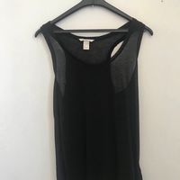 Débardeur noir transparent H&M taille L 