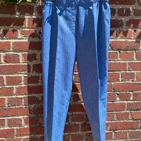 Pantalon rayé bleu vintage 