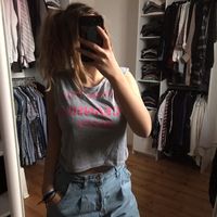 Crop top gris