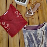 Look brique et doré 
