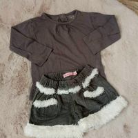 Ensemble petit short velours 12/ 18 mois