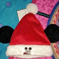 Bonnet de  Noël avec ses 2 oreilles noir 6-12 mois