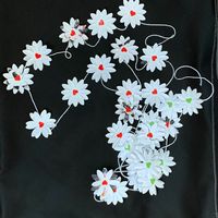 GUIRLANDE FLEURS EN PAPIER MARIAGE CÉRÉMONIE BAPTÊ