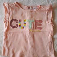 6 mois T-shirt manches à volants 