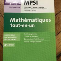 Mathématiques tout-en-un MPSI