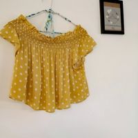 Croc top jaune à pois 
