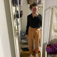 Pantalon large orange shein 