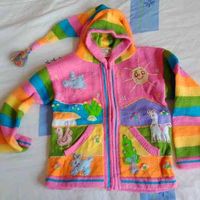 Gilet fait main avec motif 6 - 10 ans