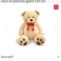 Ours en peluche d’1m50