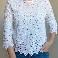 Blouse Bizzbee blanche en broderie anglaise 🖤 