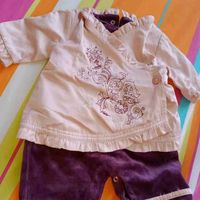 Ensemble rose et violet kitchoun 1 mois