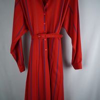 Robe rayée mi-longue