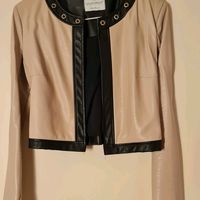 Veste beige similicuir