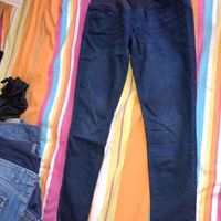 Pantalon jeans T.38 avec bandeau de grossesse