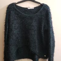 Pull doudou grosse maille Cache Cache Vert/noir