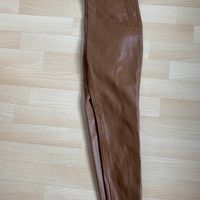 Pantalon cuir marron
