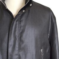 Seraphin silk & leather jacket