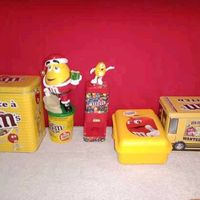 Collection M&M's, boîte, lunch box, distributeur