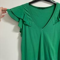 T-shirt zara vert