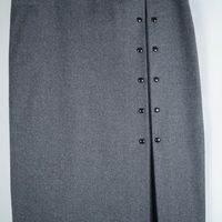 Jupe grise Pierre Cardin