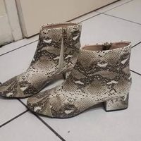 Bottines Ankle Boots Zara T37, imprimÃ© crocodile croco, idÃ©al cadeau NoÃ«l