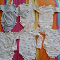 Lot de 6 body manche longue 1 mois