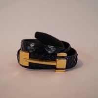 Ceinture Le Tanneur en serpent véritable