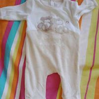 Pyjama Blanc et beige bisous à volonté Baby Gémo