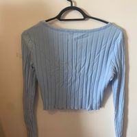 Top bleu manche longue- shein