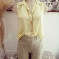 Pantalon fluide à carreaux 36 💛