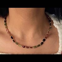 Collier or 18k tourmalines 