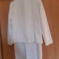 Tailleur robe veste blanc chiné 