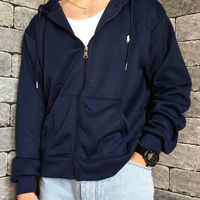 Sweat zip ralph lauren marine 