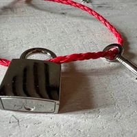 Collier pendentif cadenas clé 