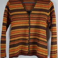 Gilet Alain Manoukian orange et marron